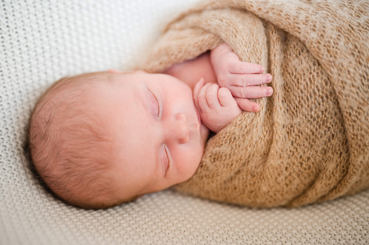 swaddled baby