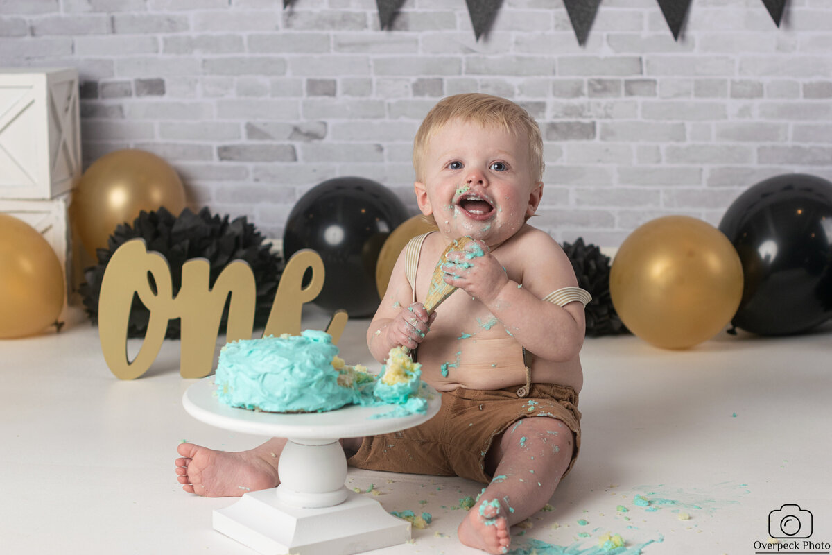Cake Smash Milestone Overpeck Photography-2