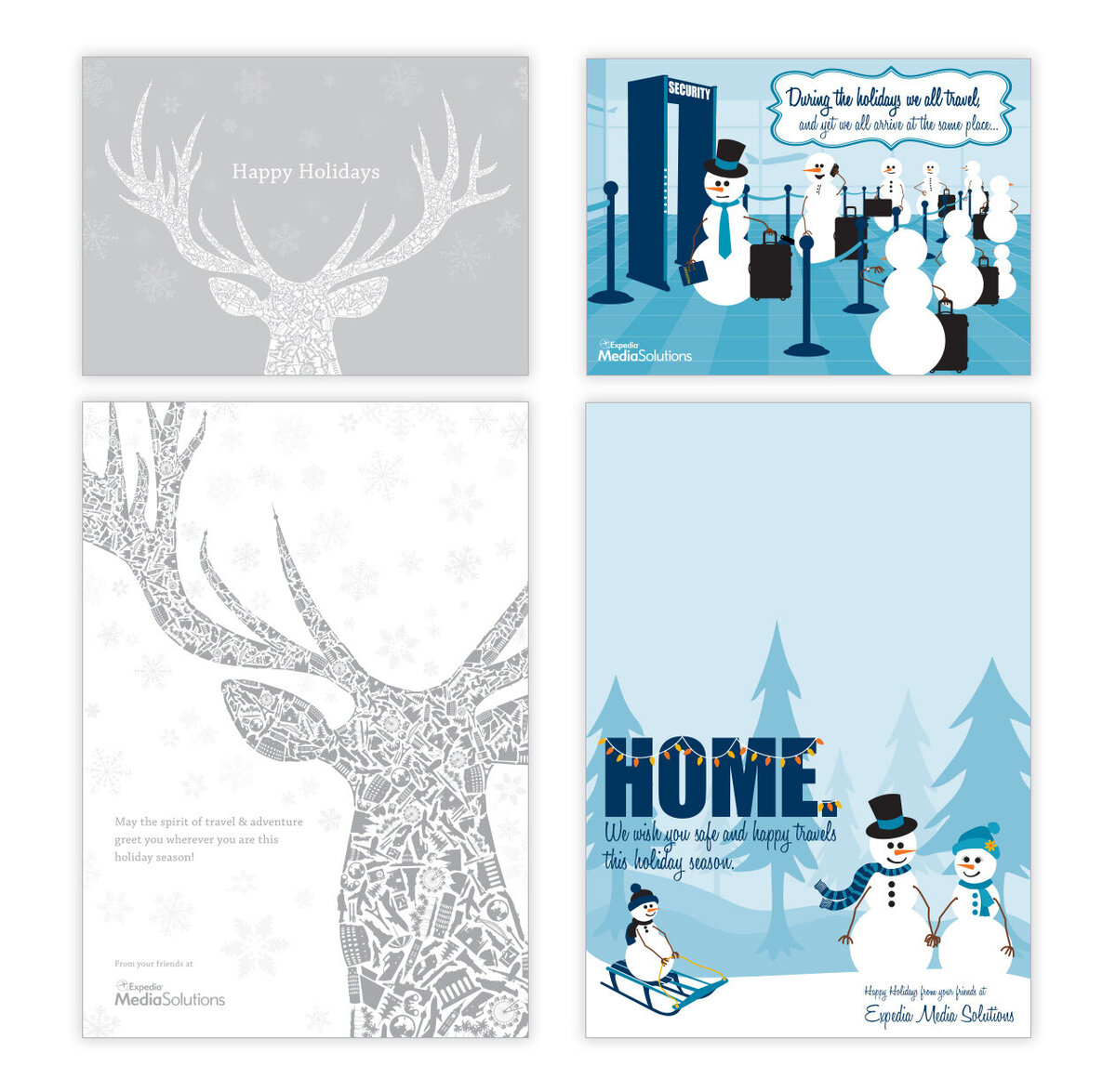 Expedia | Travel | Holiday Cards | Graphic Designer | Van Curen Creative