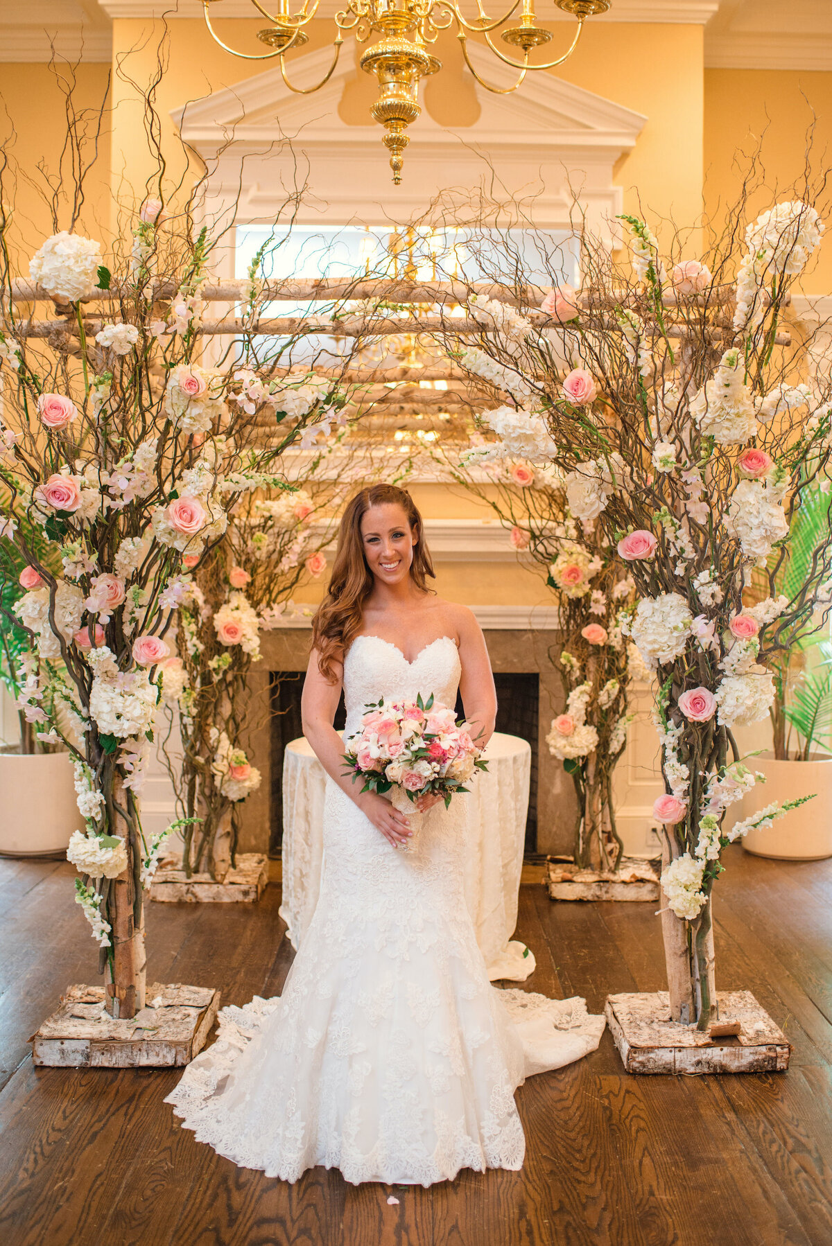 bride smiling after the ceremony at Heritage Club at Bethpage