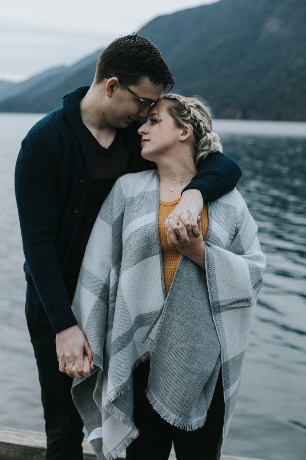 lakecrescent - olympic national park - marymere falls - elopement - engagement session-99