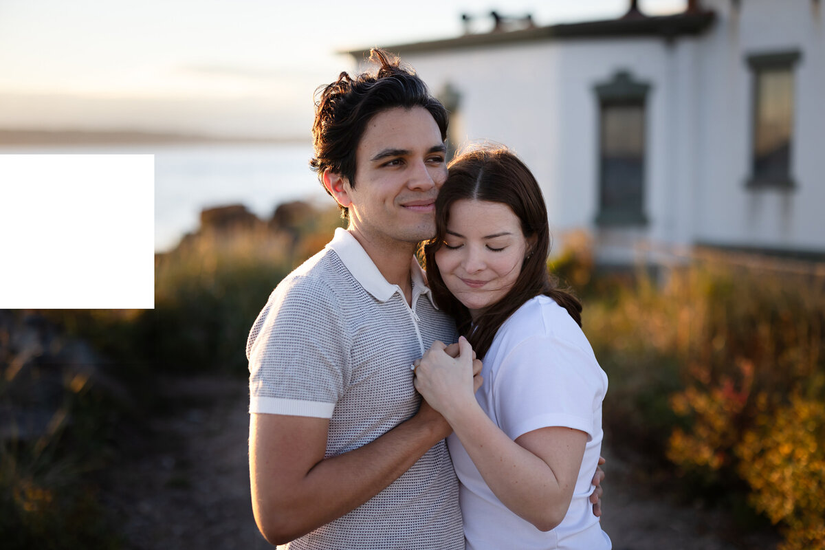 engagement photography at golden gardens in seattle washington