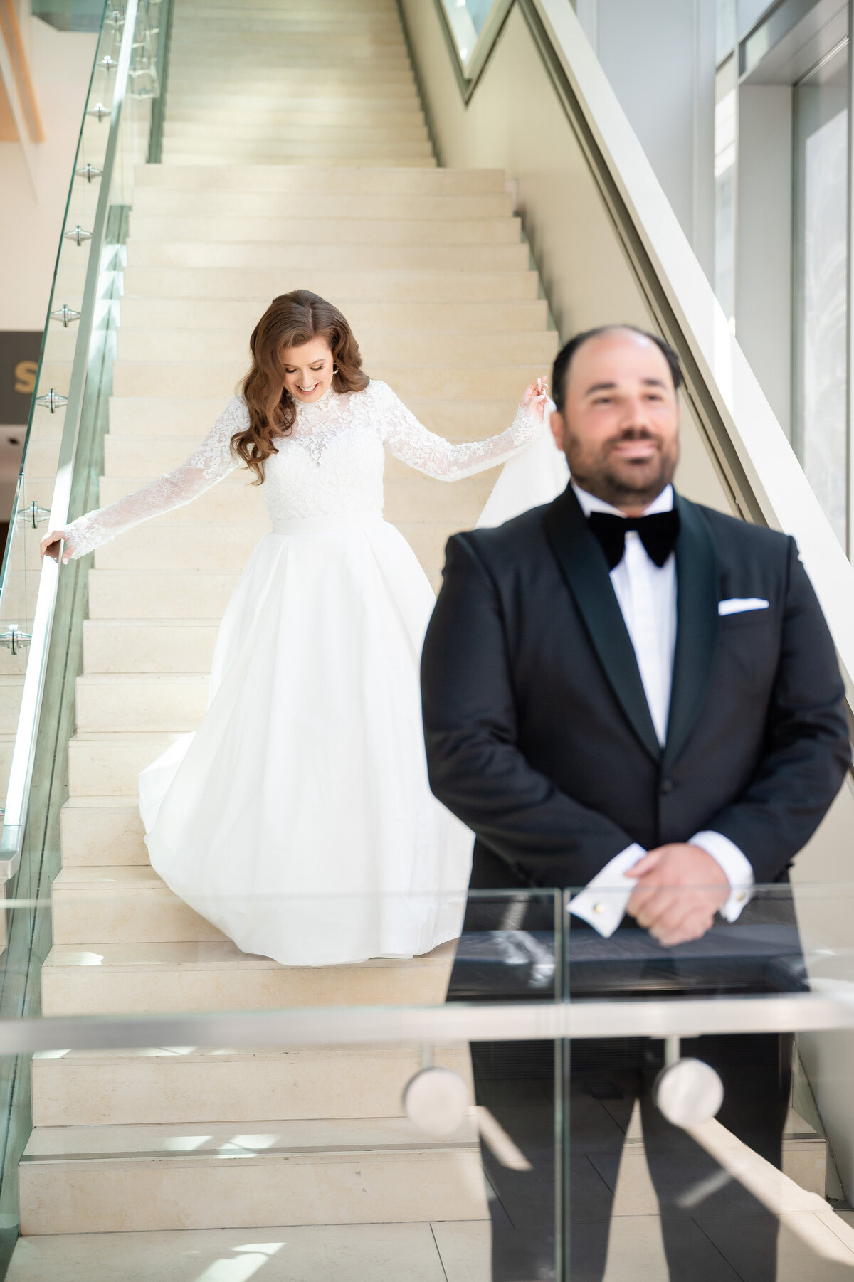 first look fairmont hotel stairs