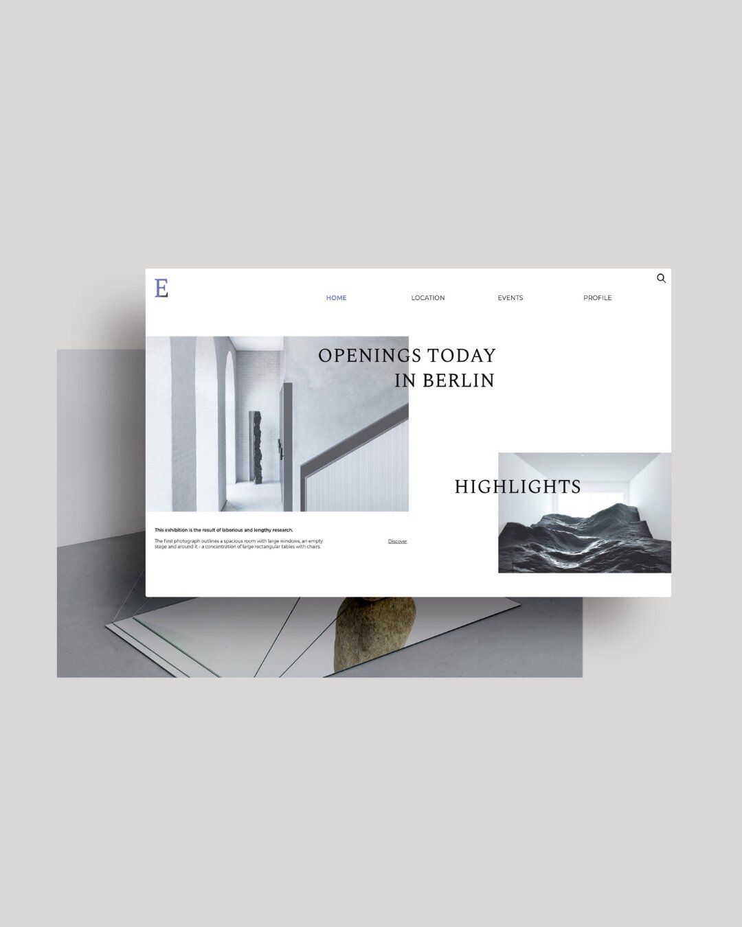 website design for art exhibitions 
