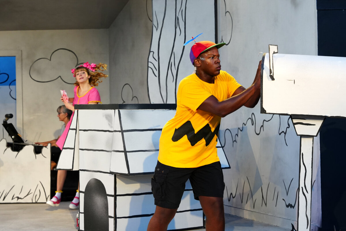 Charlie Brown 2022 Checking Mailbox CB and Sally in BG
