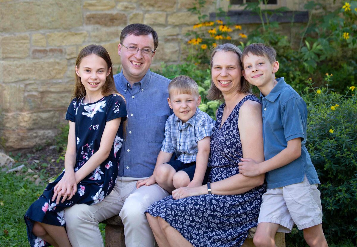 family portrait in twin cities area outside