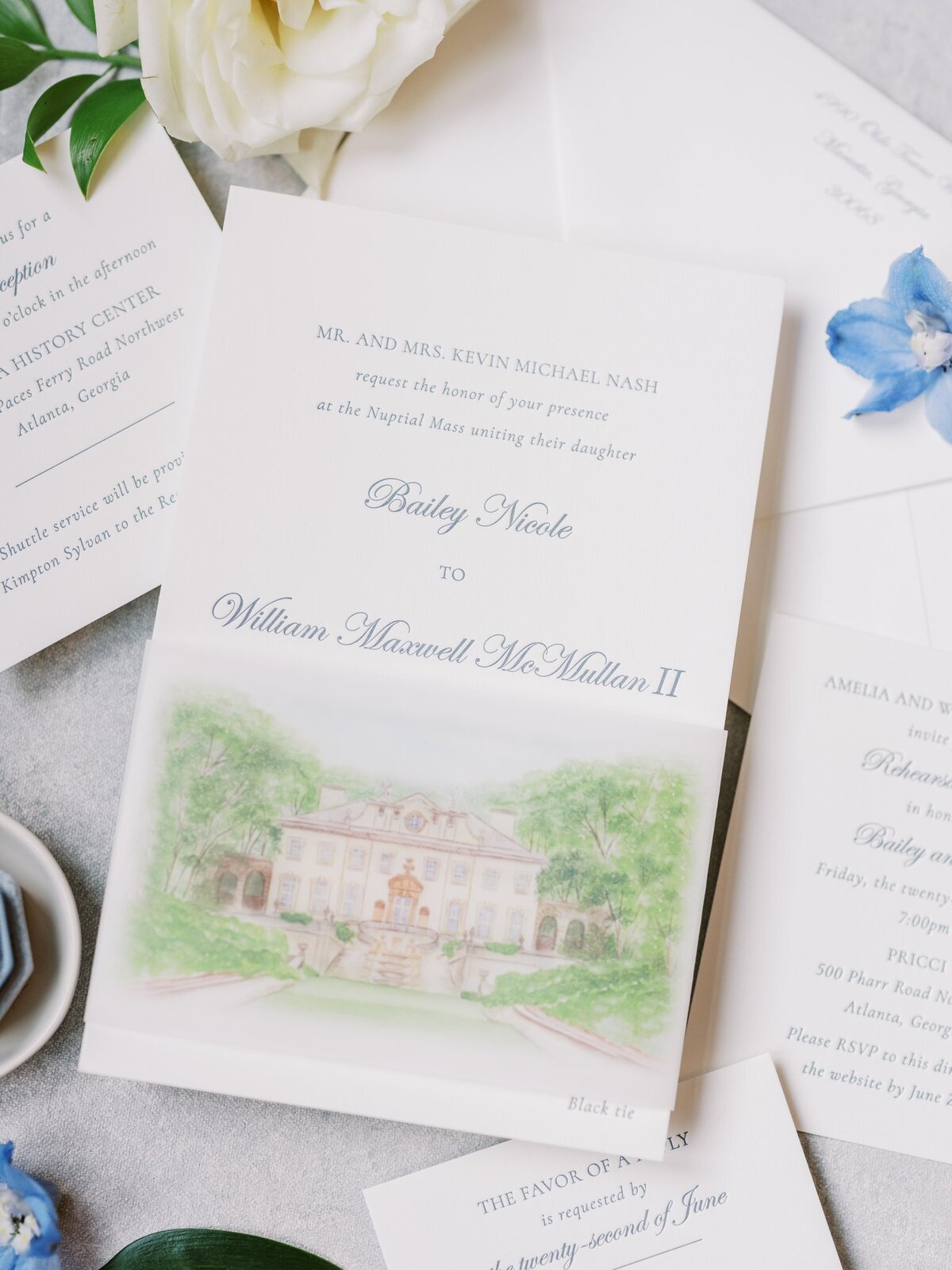 Swan House Wedding Invitation