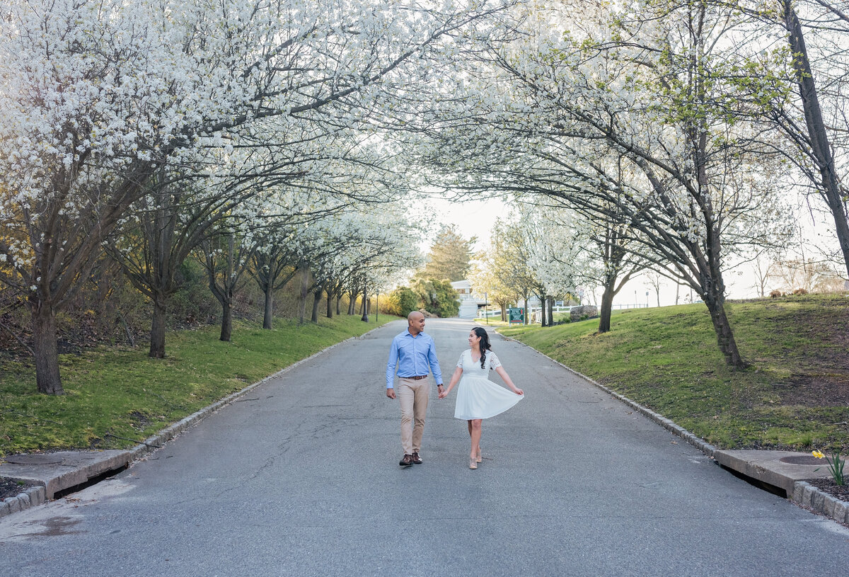Stepping in the name of love with gorgeous couple during engagement session