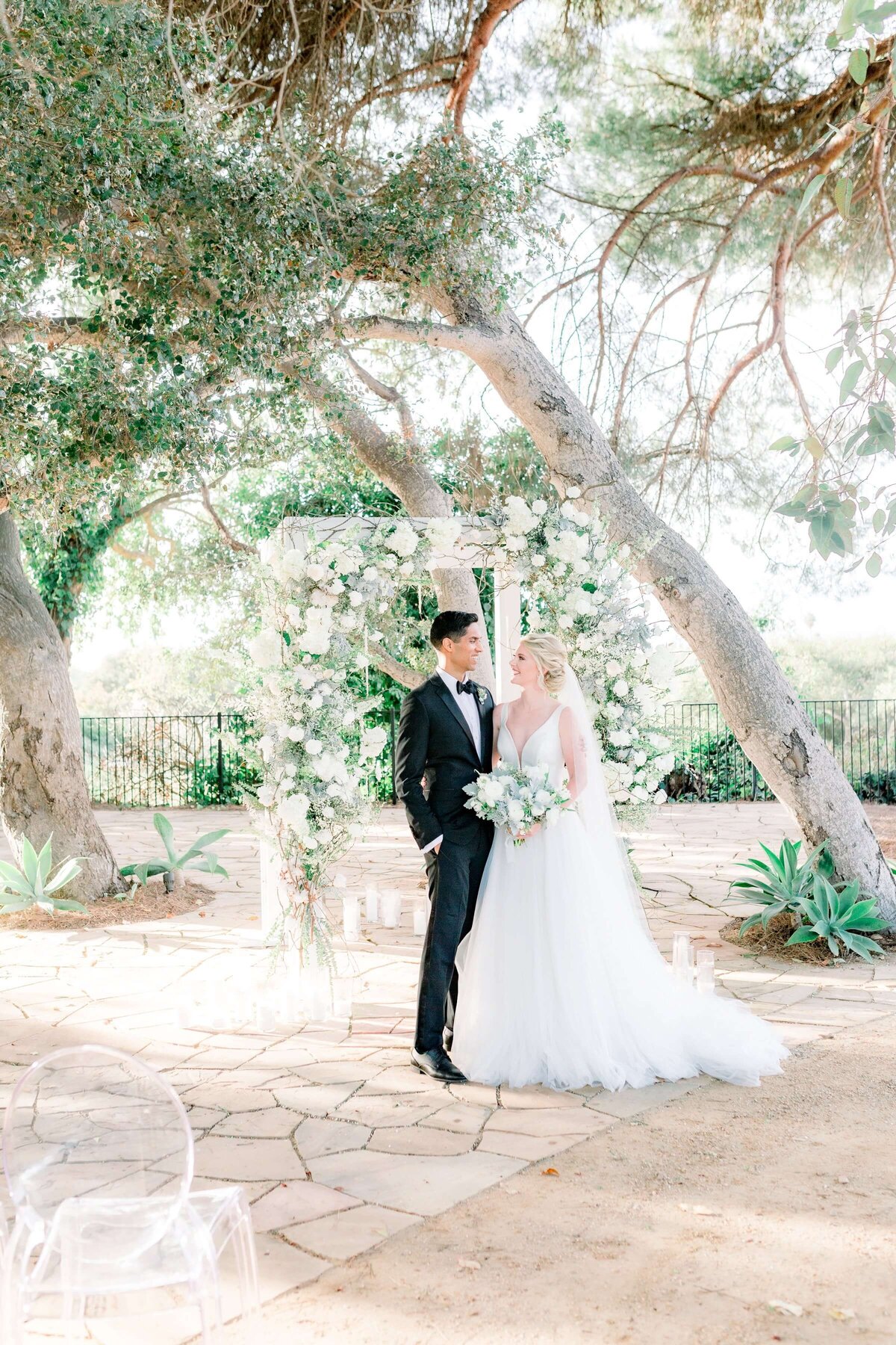 bride and groom at the ceremony