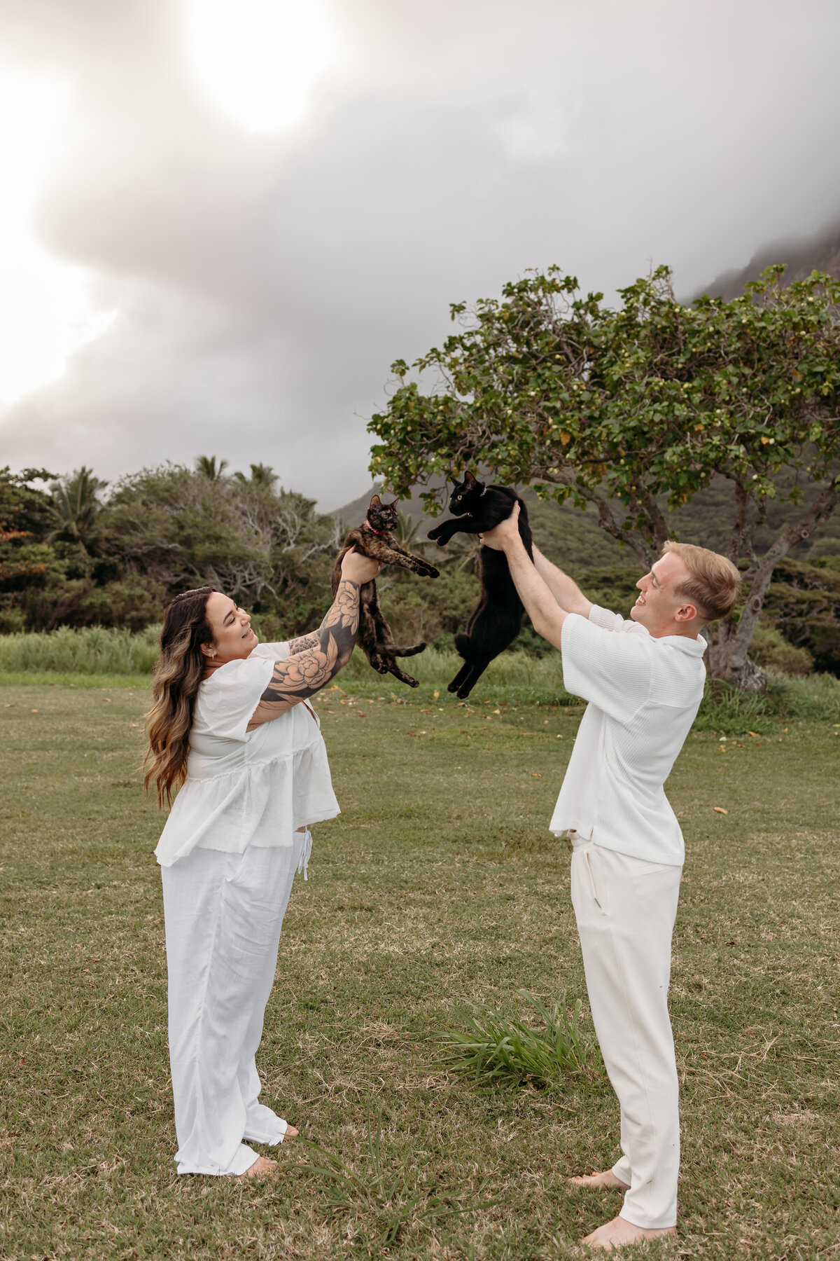 kualoa-beach-park-couples-photoshoot-with-cats-47
