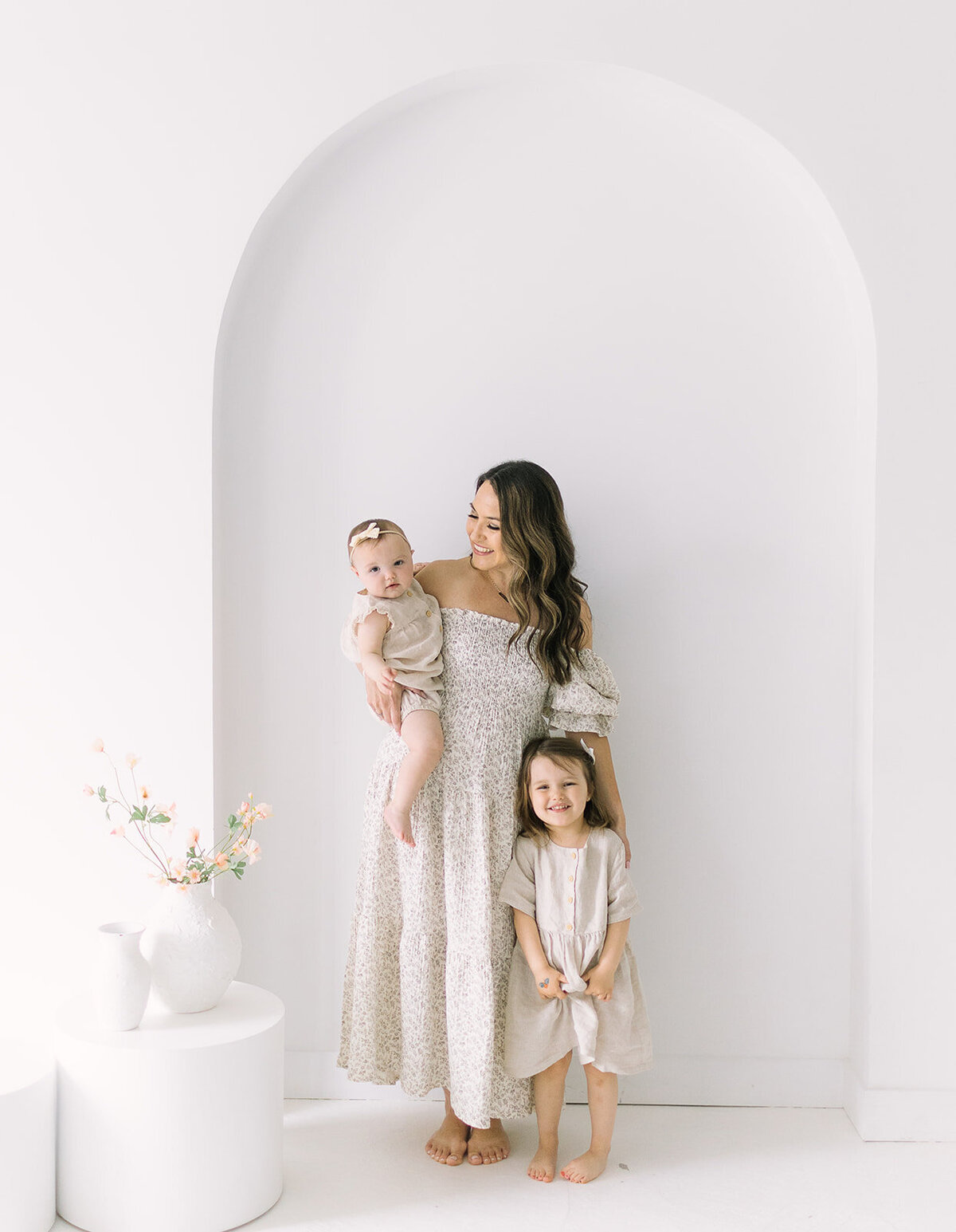 mother and daughter photo ideas lightand airy photos wearing dresses from client wardrobe