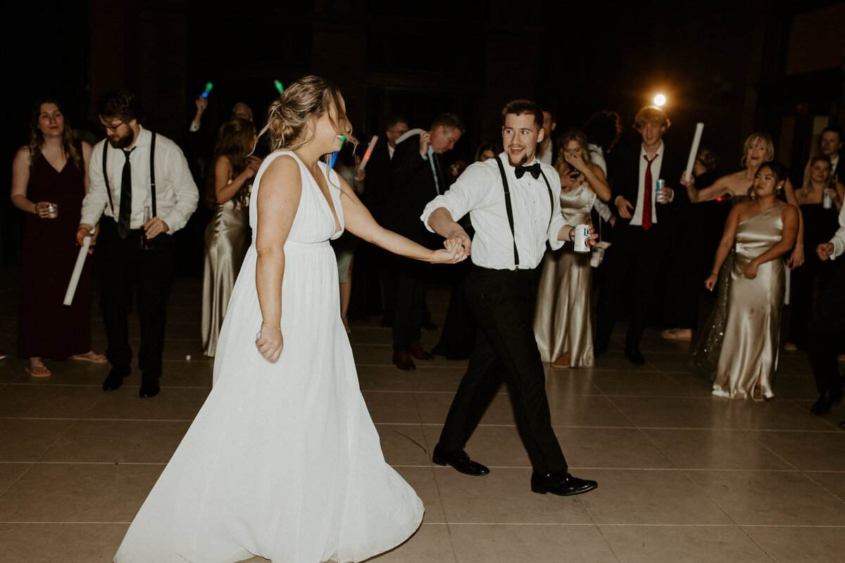 Bride and Groom exit by VA photographer