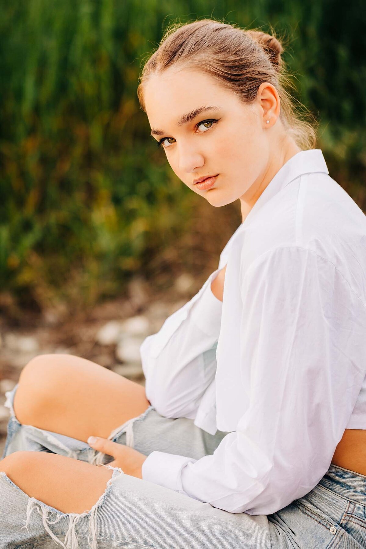 Outdoor portrait of Montana model in Kalispell, MT