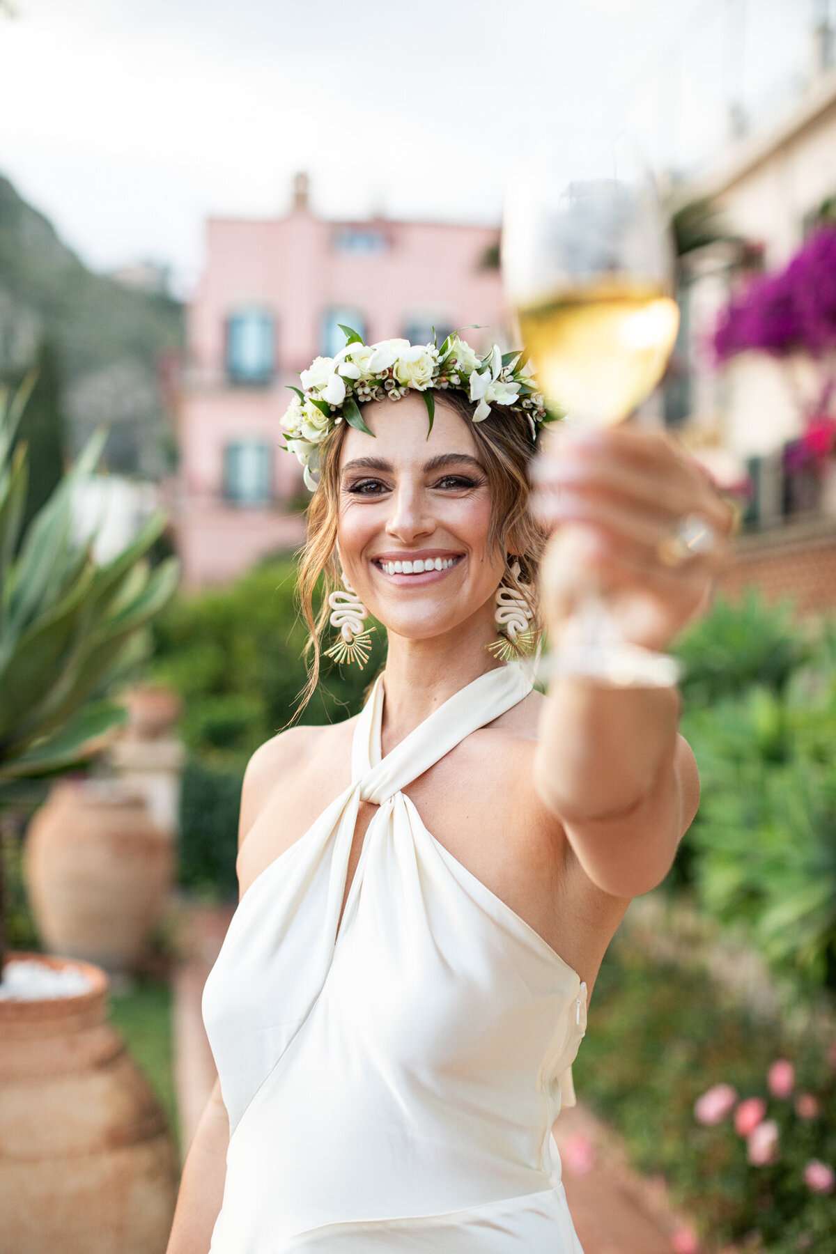 Bride smiling beautifully