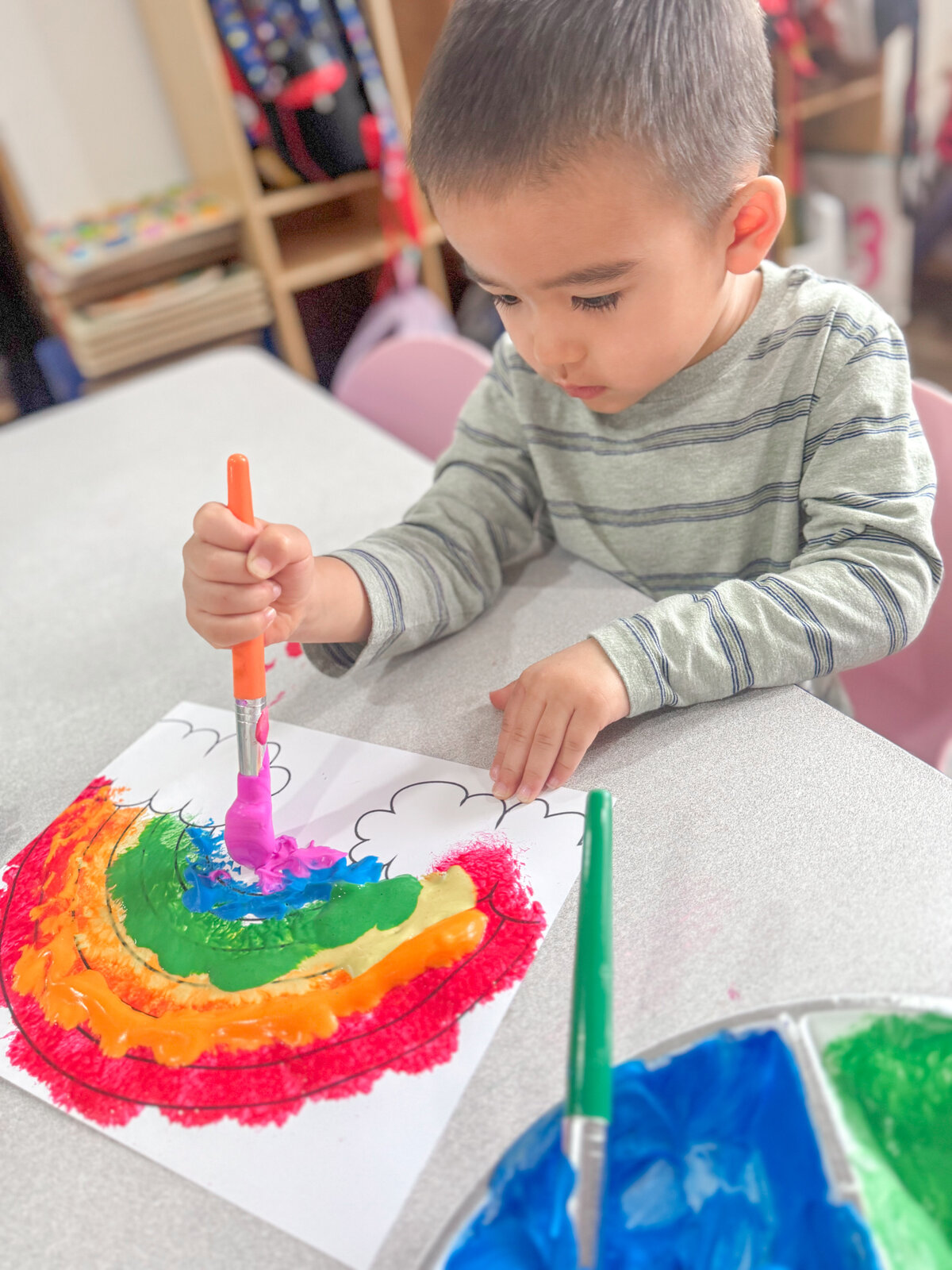 Puff Rainbow Craft project fun