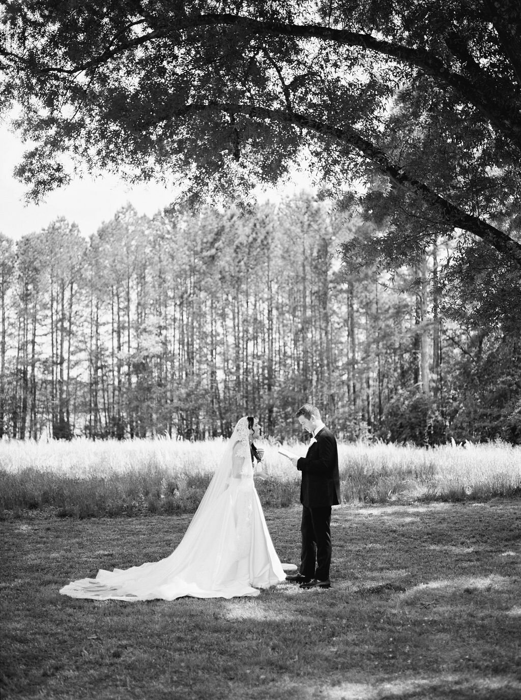 raleigh film wedding photographer bride and groom