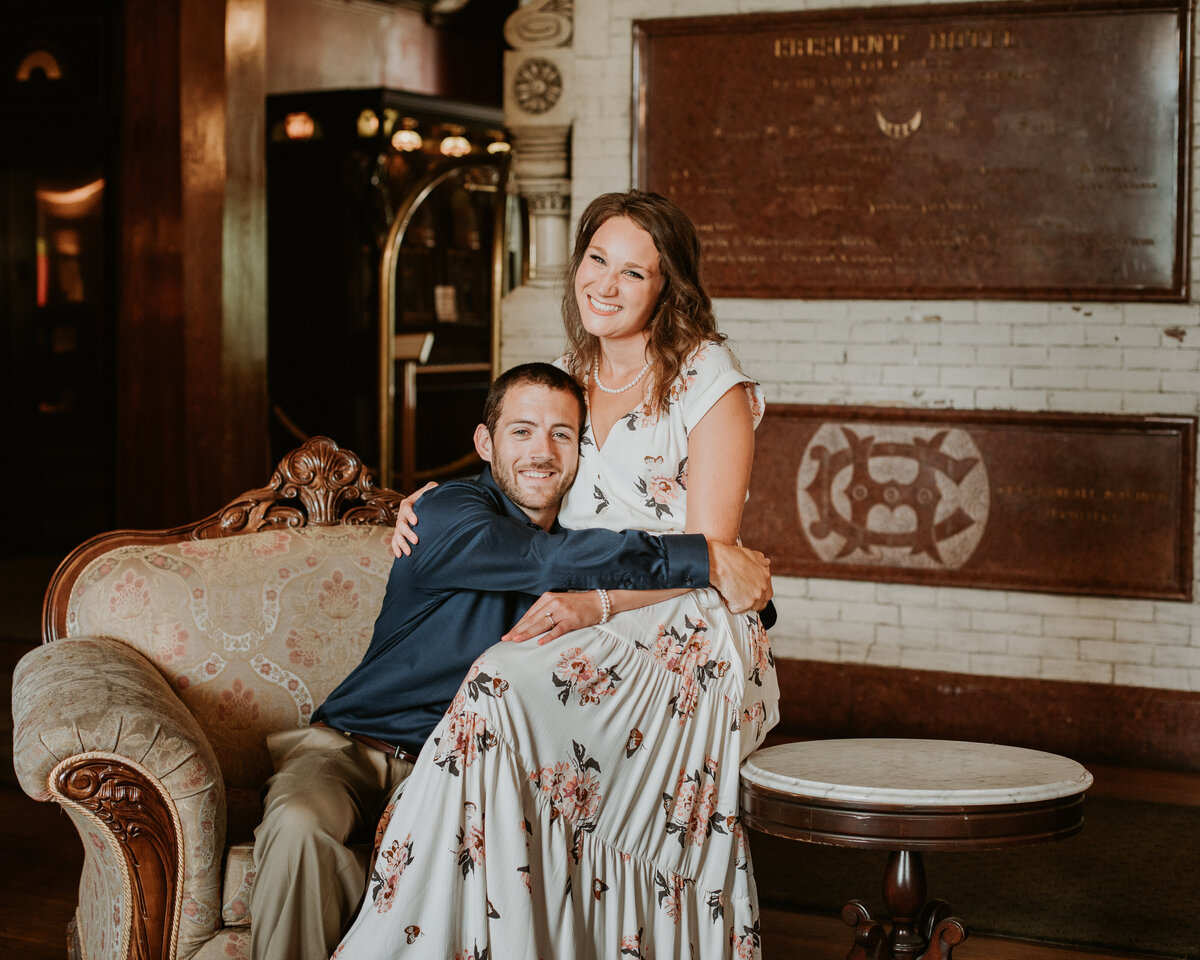 eureka springs engagement session at the crescent hotel by angela masters