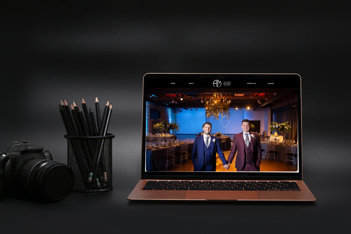 Custom website design for LaCour Images, a Chicago Wedding Photographer