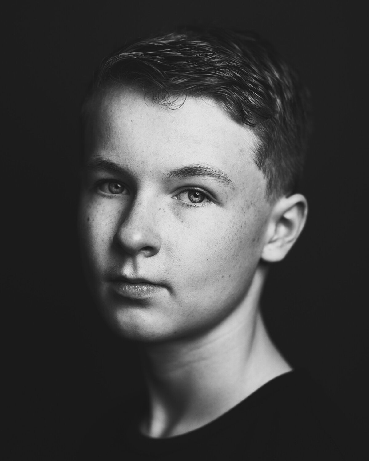 Black and white portrait