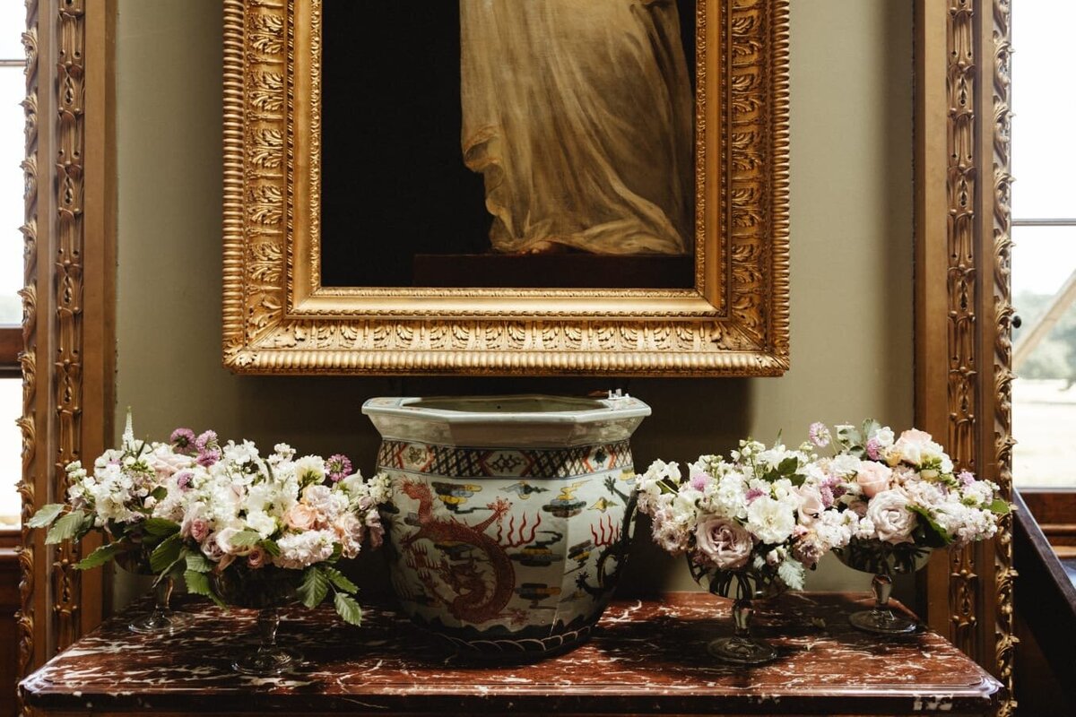 Somerley gallery vases side table