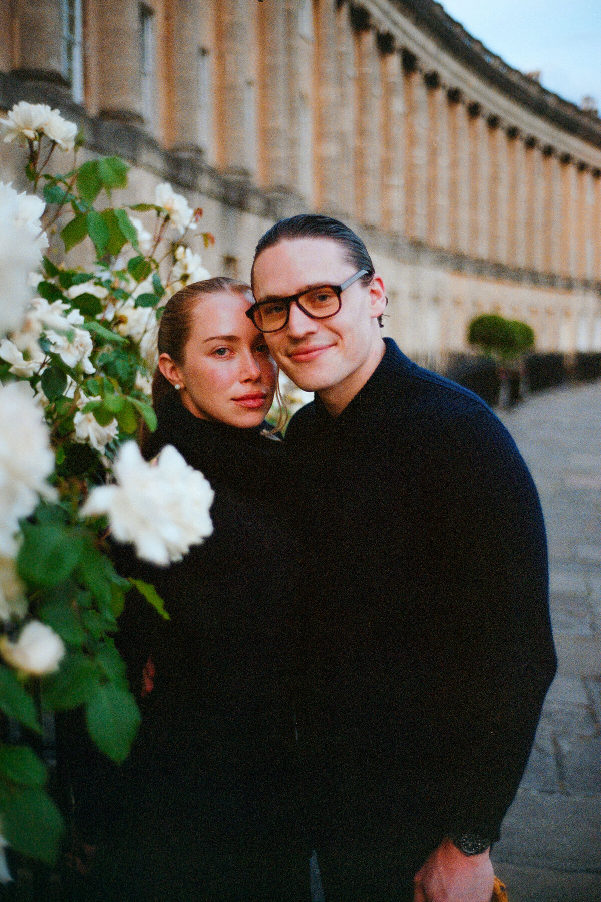 Analogue couple portrait session in Bath