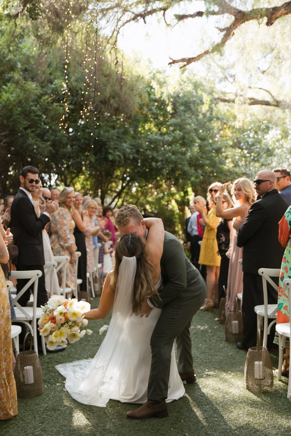 bride and groom ceremony exit