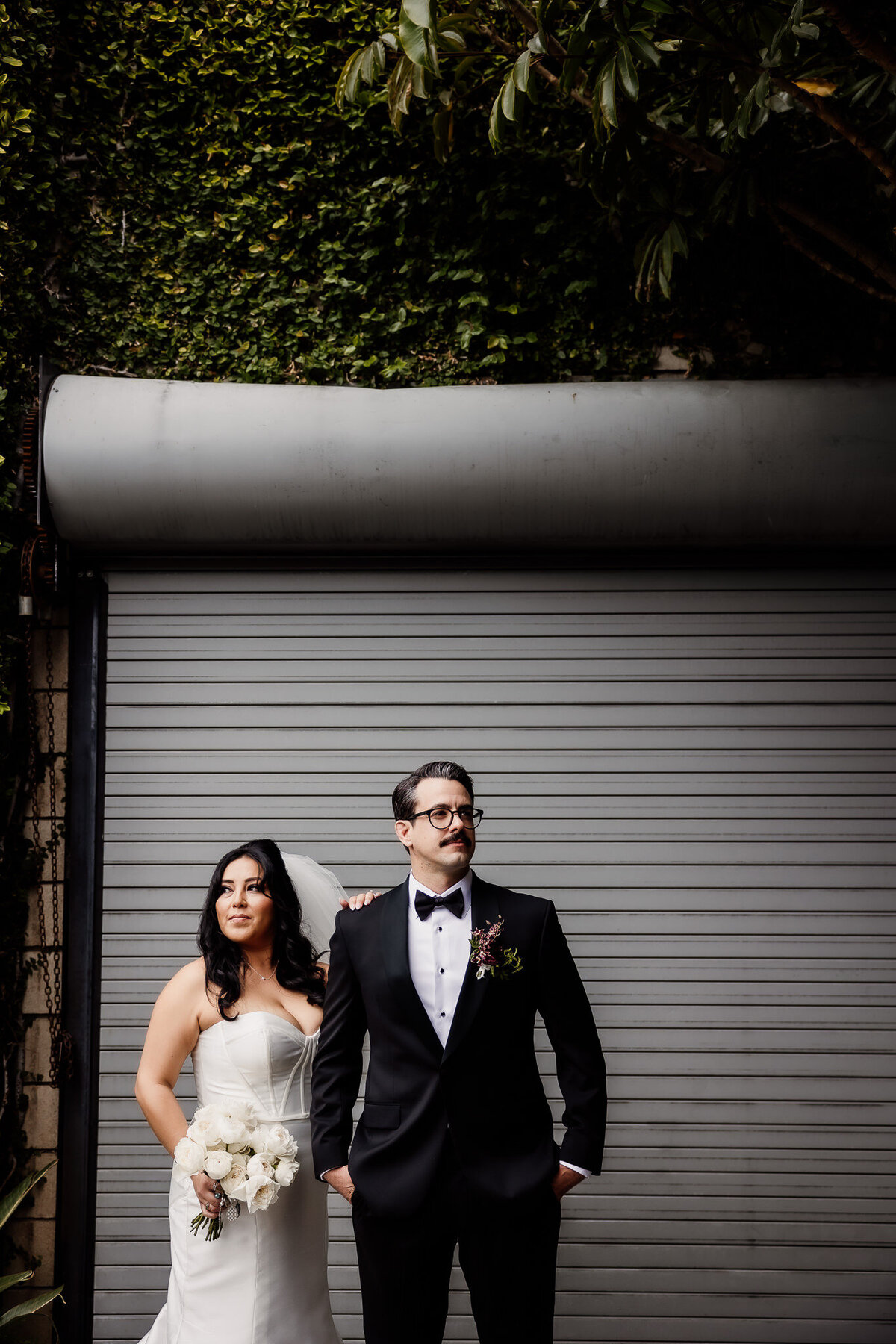 Archer Inspired Photography - Christina and Jake Wedding - Smog Shoppe Los Angeles - First Look and Couple Photos-163