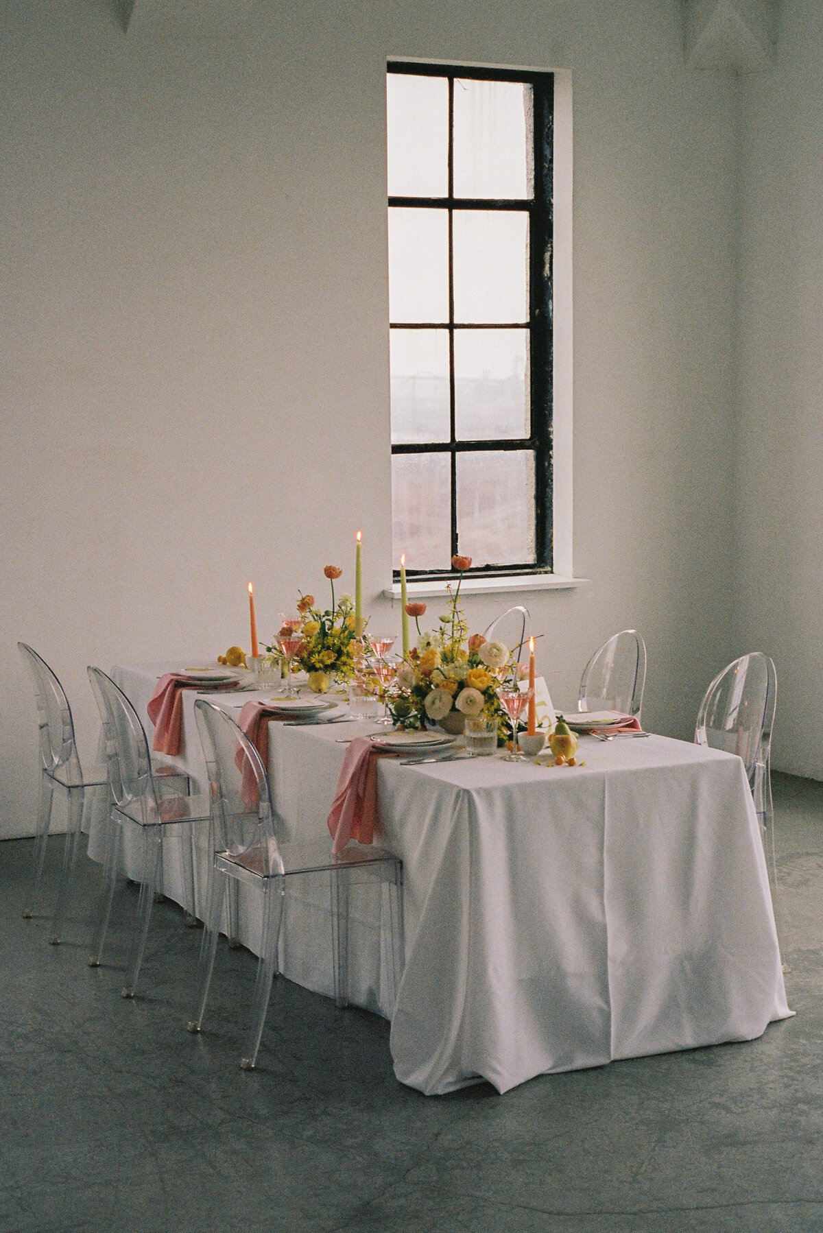 Paysage d'arrangement de table de mariage.