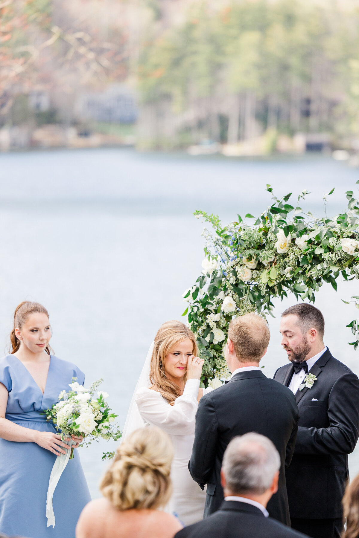 Emotional wedding ceremony at the Greystone Inn