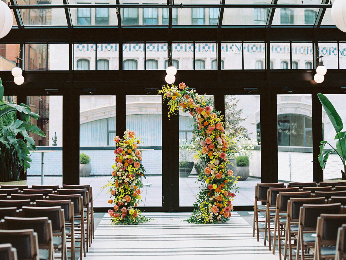 Detroit Shinola Hotel wedding ceremony