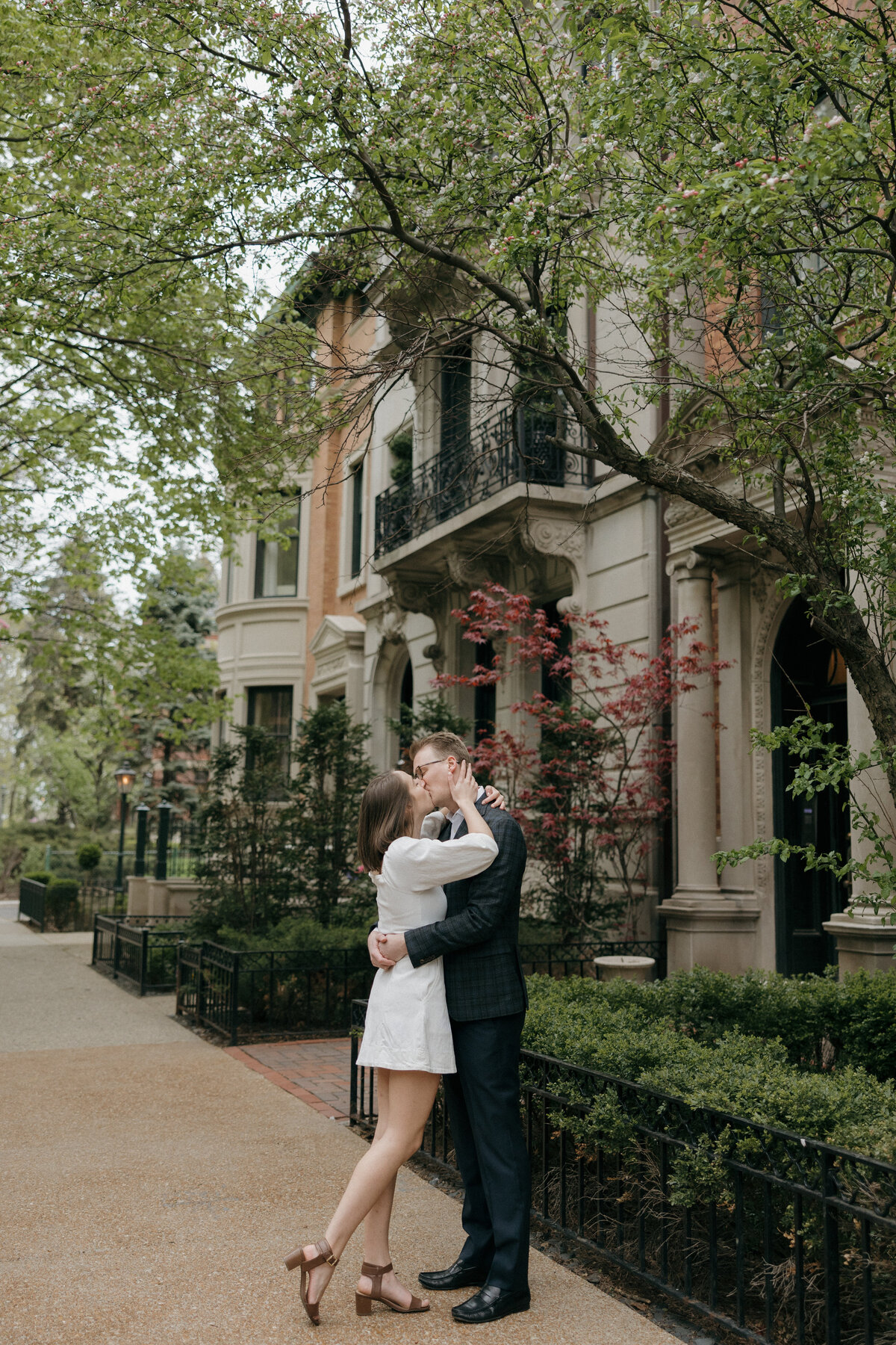 Romantic Indianapolis engagement photographer candid portrait