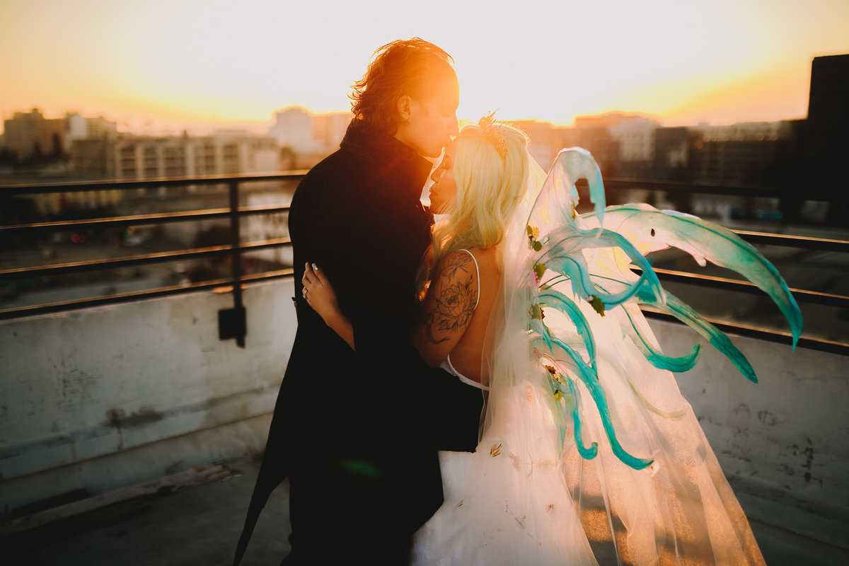 Archer Inspired Photography - Los Angeles SoCal Rooftop Wedding Art and Fashion District - Lifestyle Photographer-421