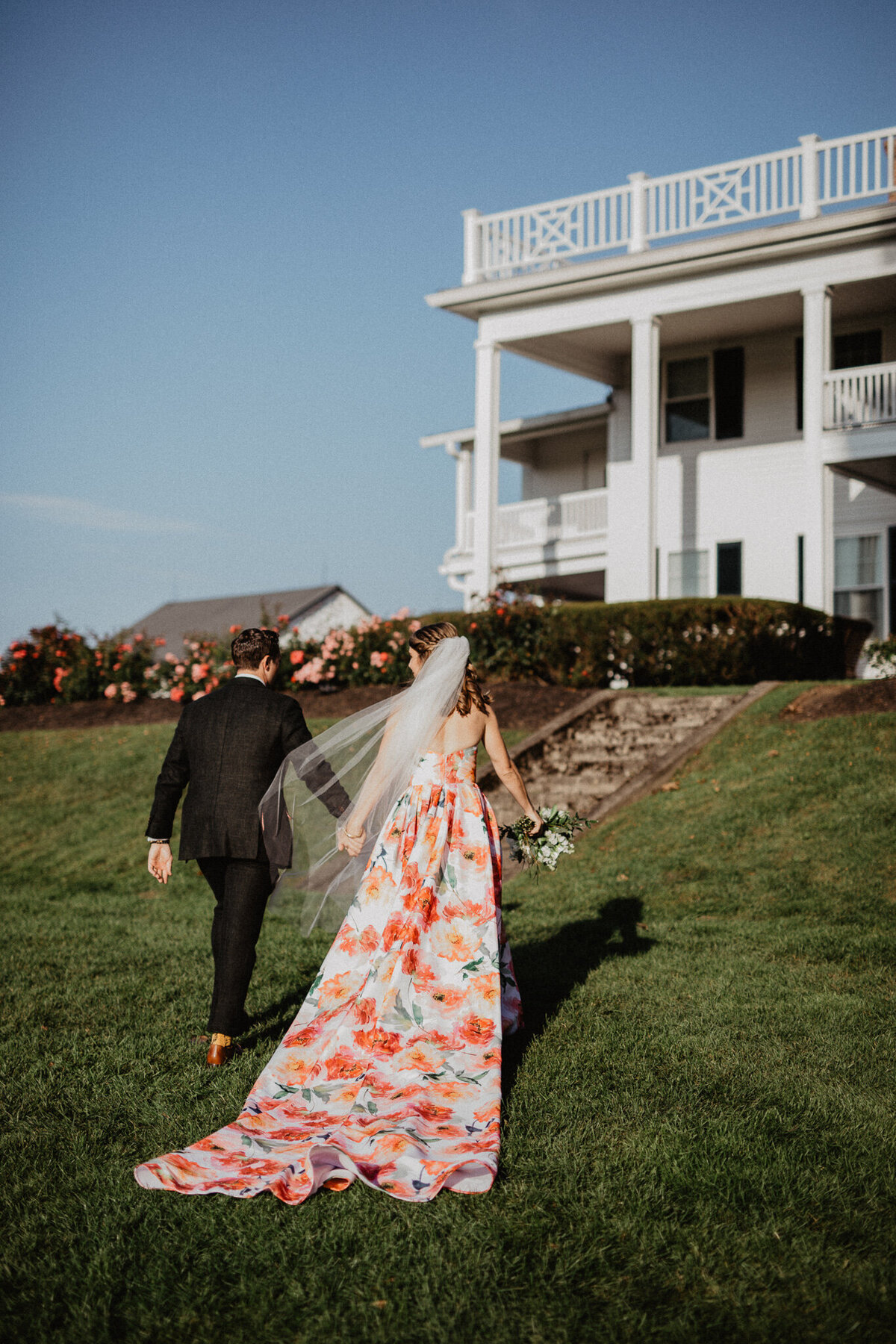 colorful-wedding-dress-outdoor-ceremony-upstate