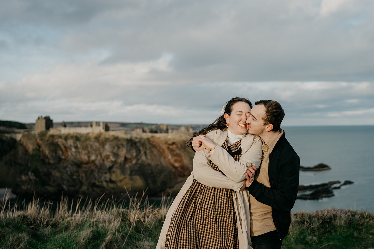 Aberdeenshire Engagement and Couple Photo Session at Dunnottar Castle-14