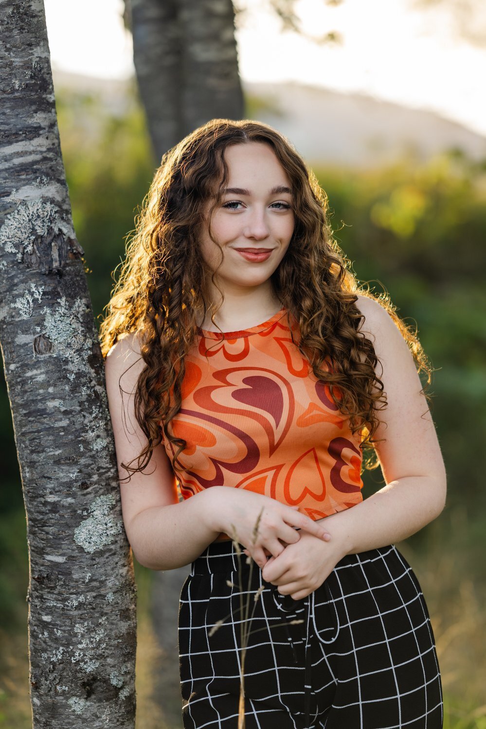 auburn high school senior fall portrait at park