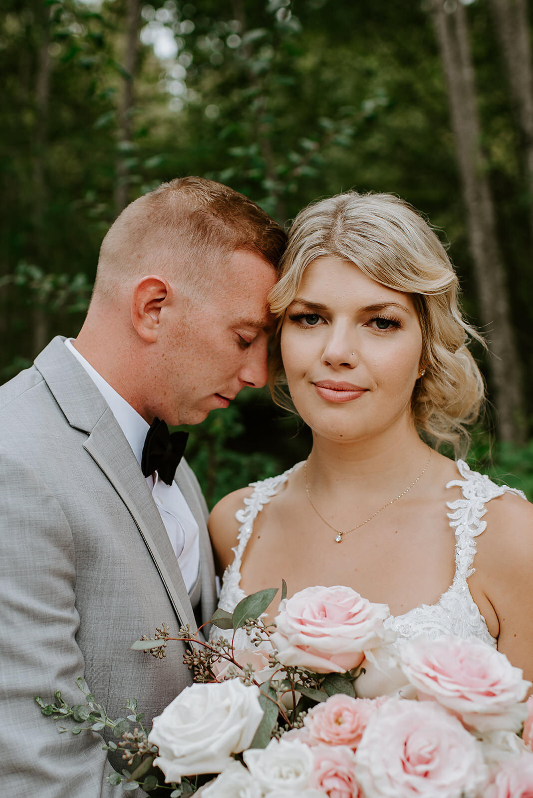 Couple during golden hour at their Roerts Creek wedding on the Sunshine Coast B.C