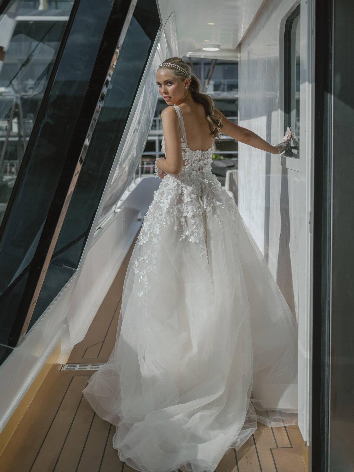 Bride wearing Berta Couture wedding dress