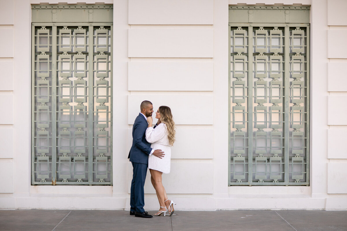 Couple looking at each other