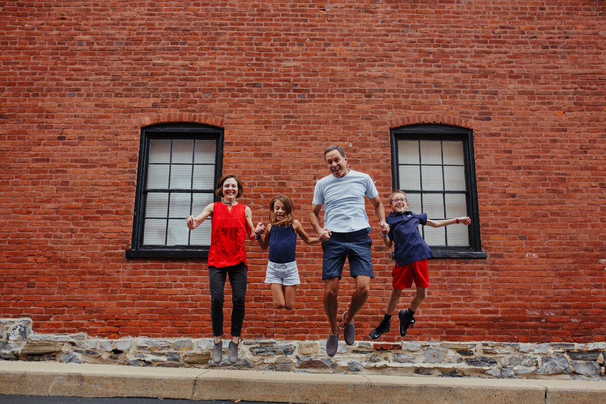 Shifted-Focus-photography-family-jump-downtown-lancaster-pa