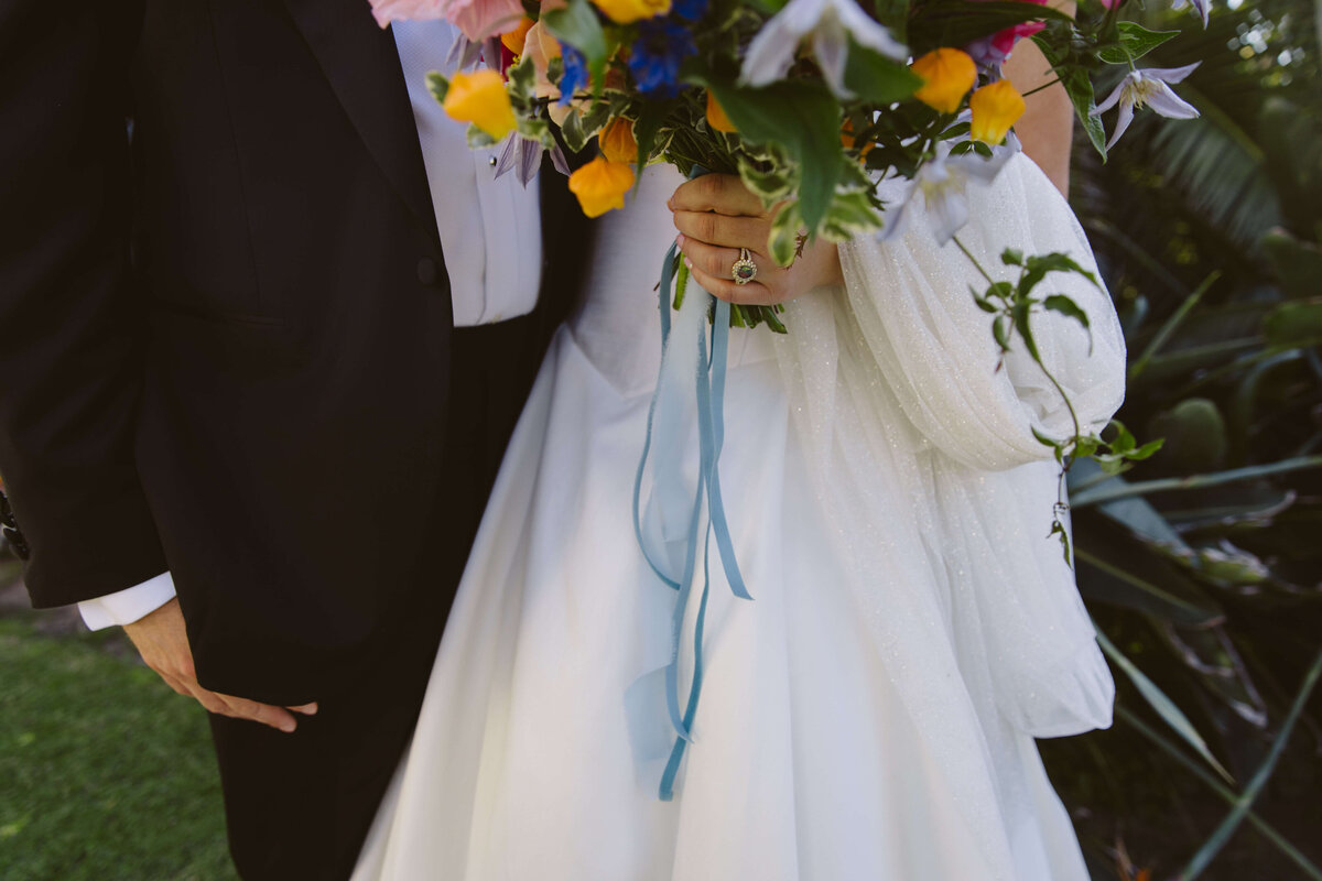 Detail of a wedding bouquet