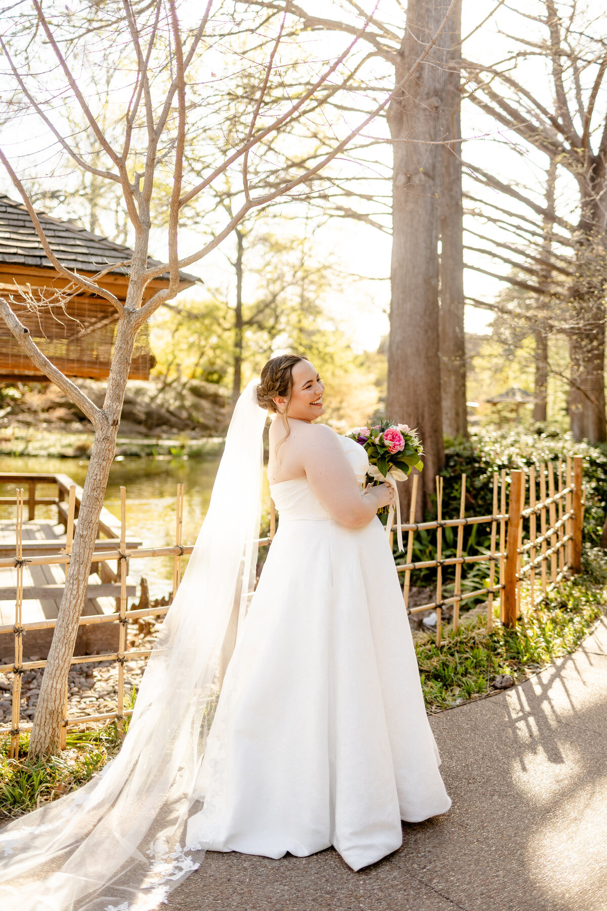 Fort Worth Botanic Garden Bridal photos