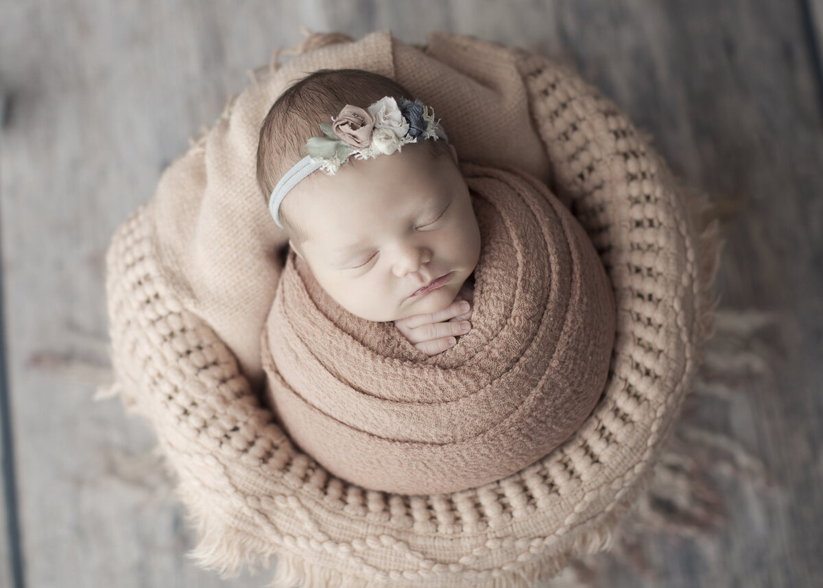 Boho style newborn photography session in Colorado