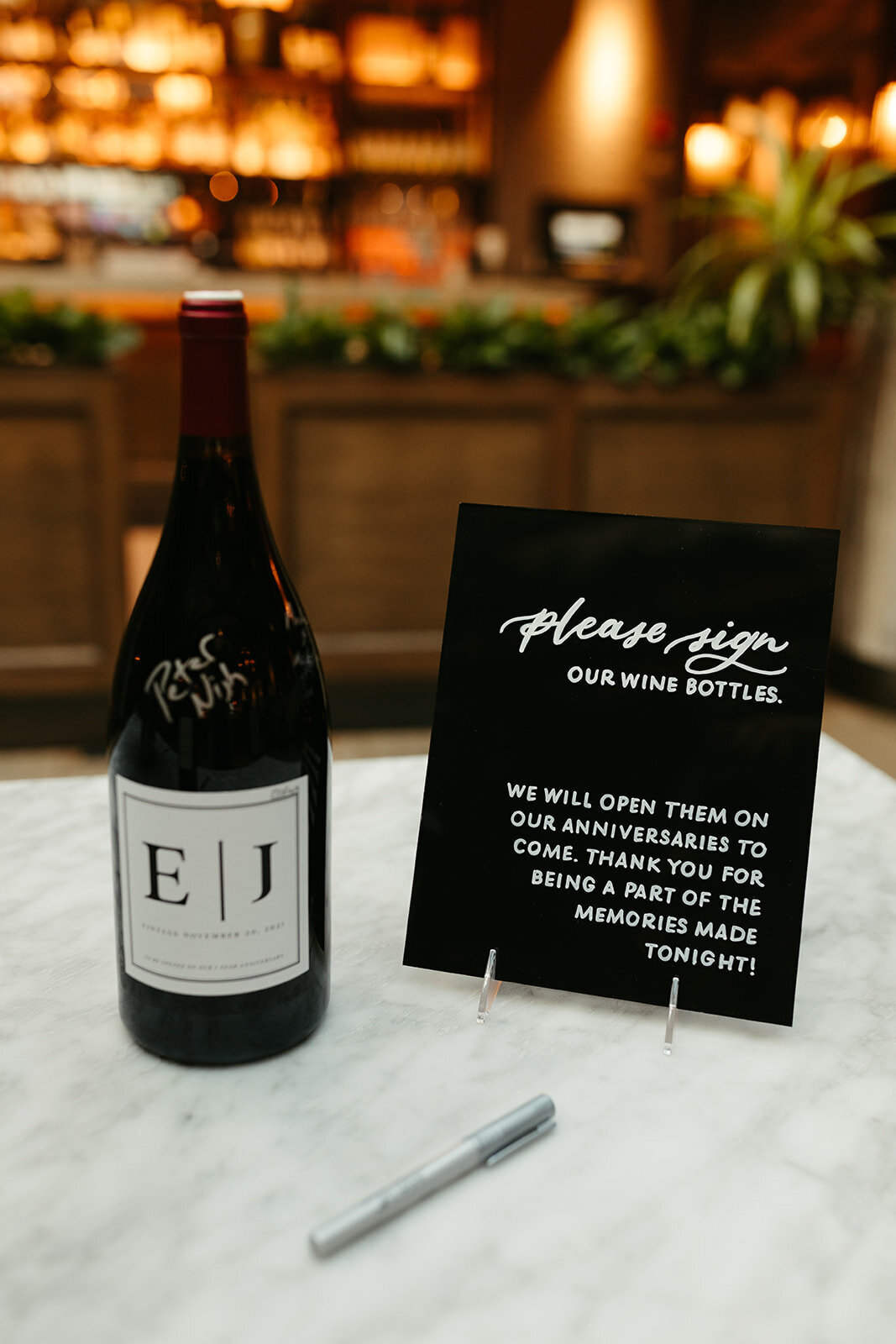 Sign Wine Bottle Guest Book