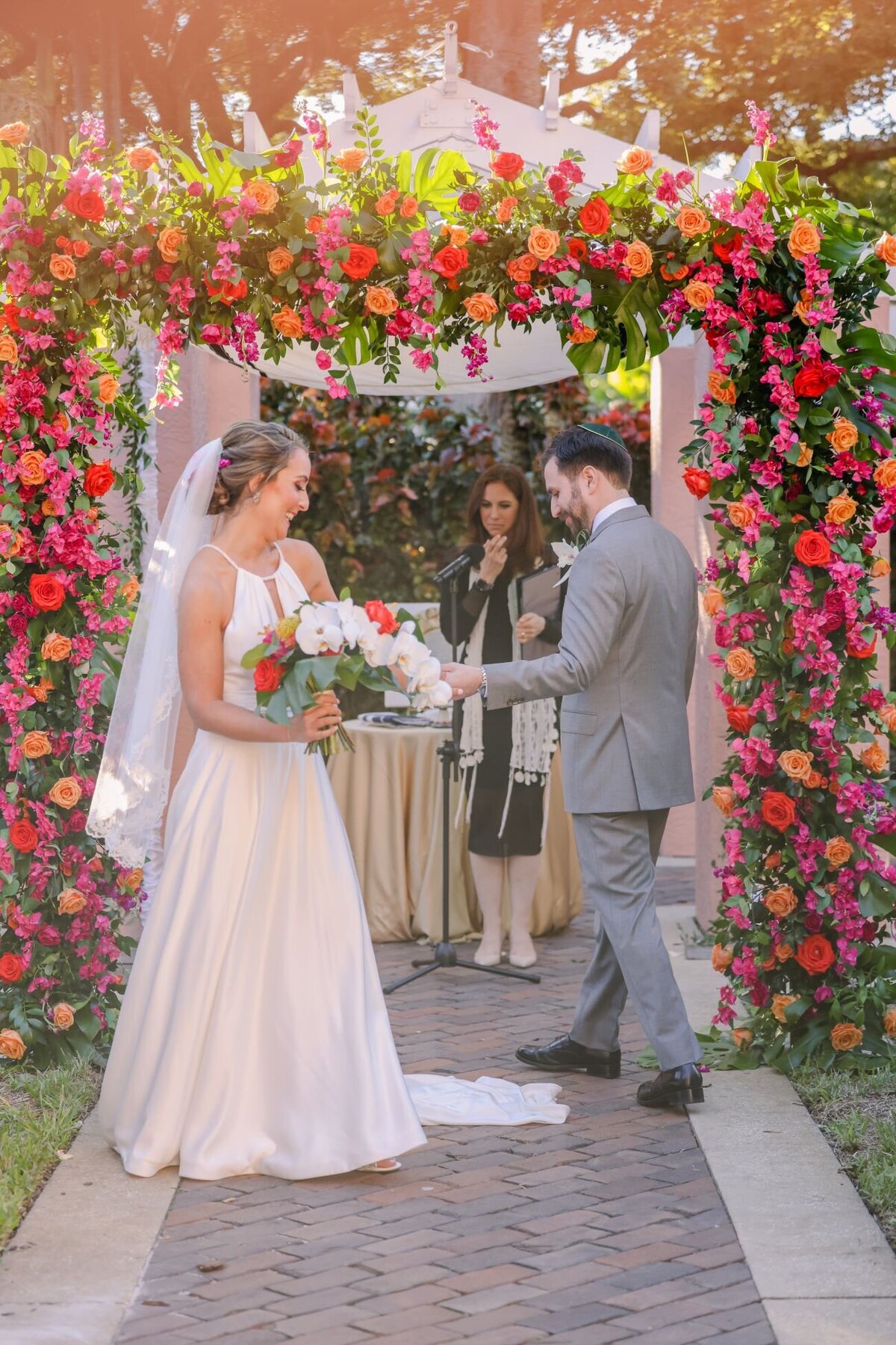 13 - Vinoy Hotel Wedding Tea Garden Jewish Ceremony Under Chuppah - Tampa Bay Wedding Planner
