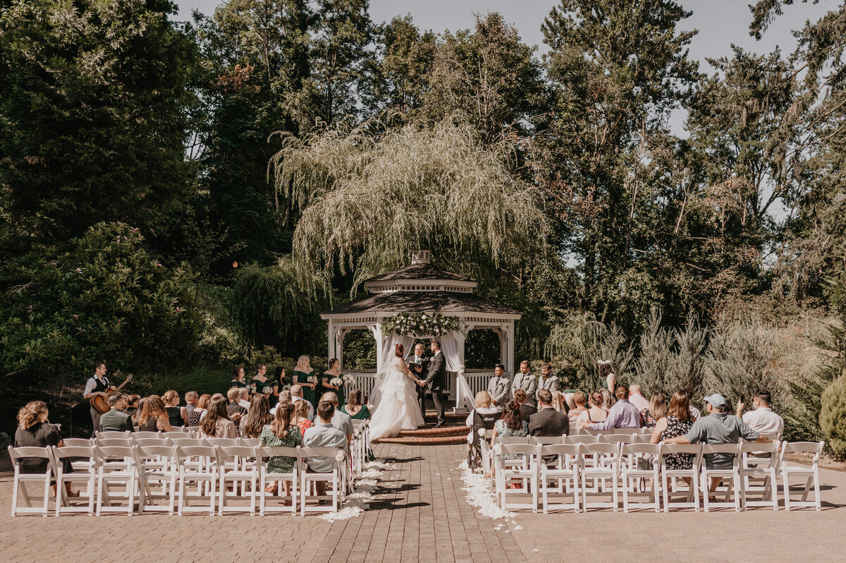 Wedding ceremony site abernethy center.
