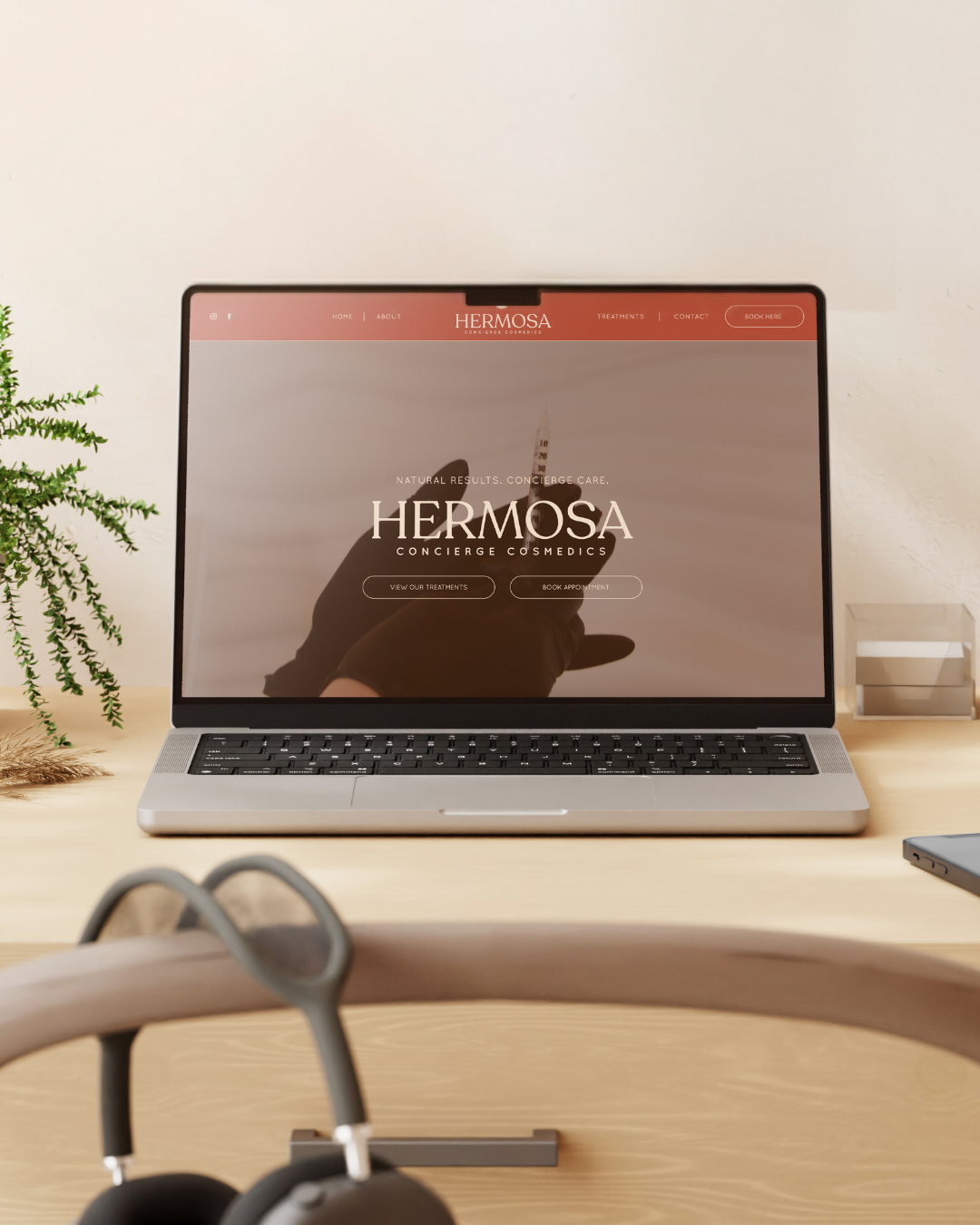 Website design for Hermosa Concierge Cosmedics, Willow Grove PA medical spa