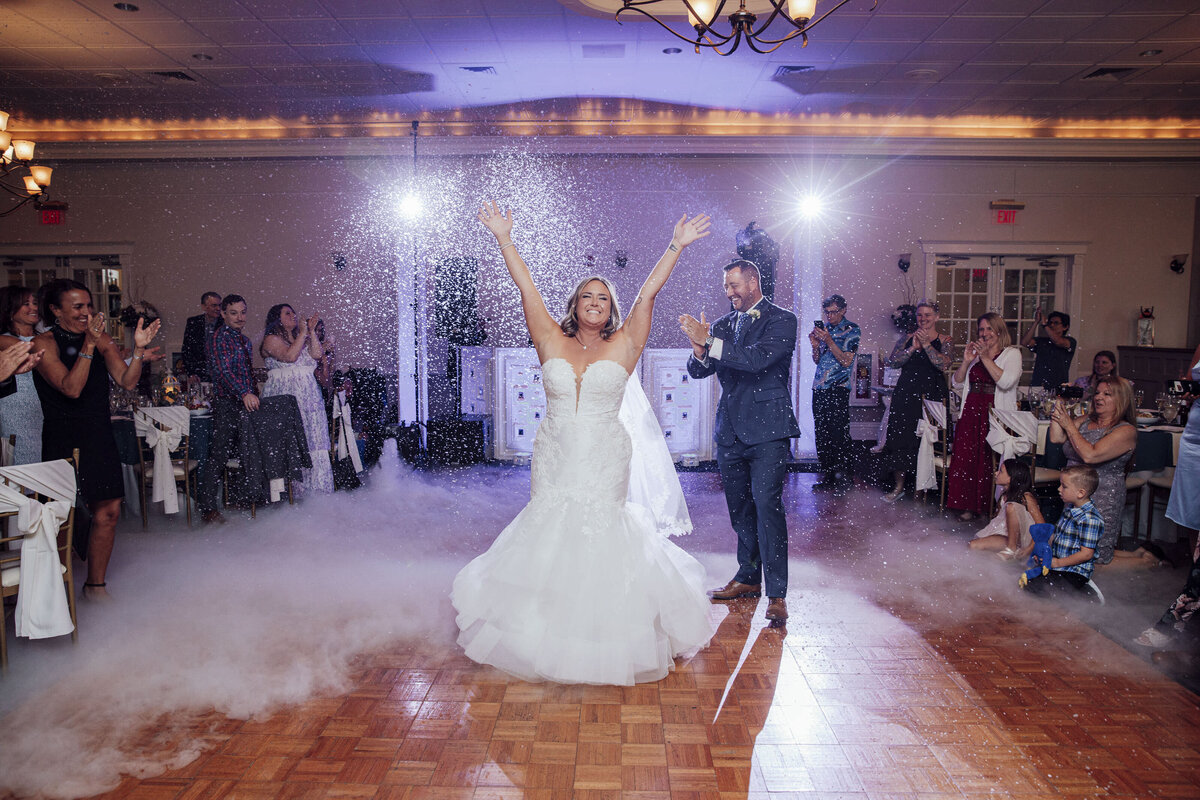 Mercer Oaks Wedding Reception | Bride and Groom First Dance in Ballroom | Princeton, New Jersey Photography