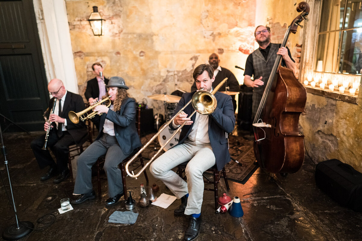 Jazz band plays at Latrobe's wedding reception