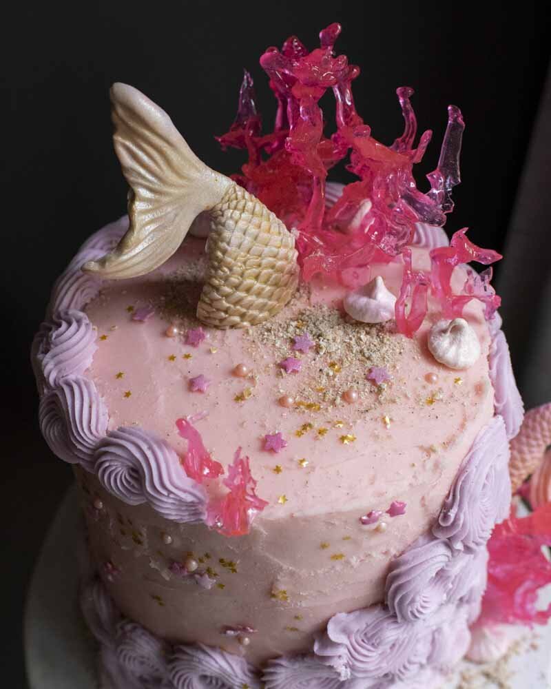 Mermaid Themed Birthday Cake by Jacksonville, FL Food Photographer