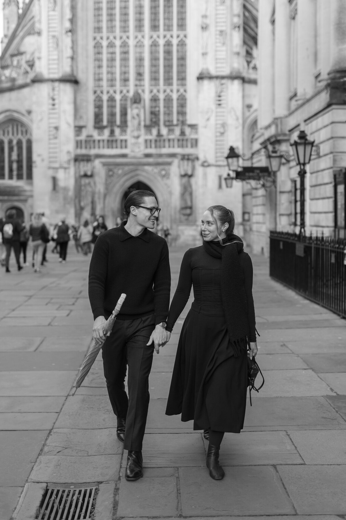 Editorial couple portrait in Bath